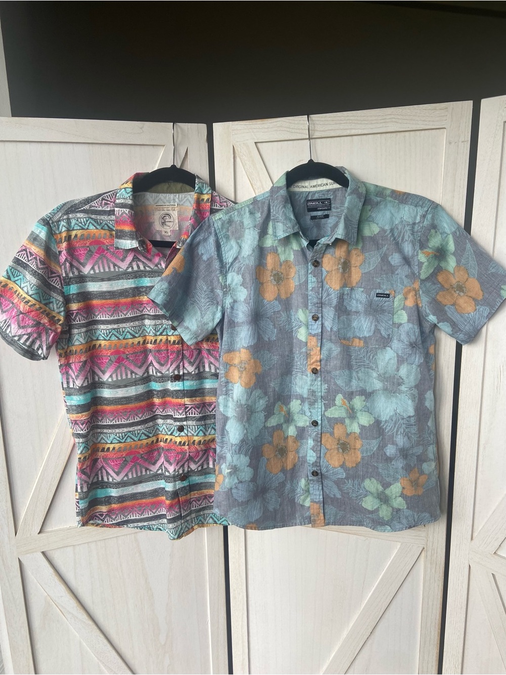 O’Neill Boys Short Sleeve Button Down Shirts, 2 Pieces, Size XL (16)
